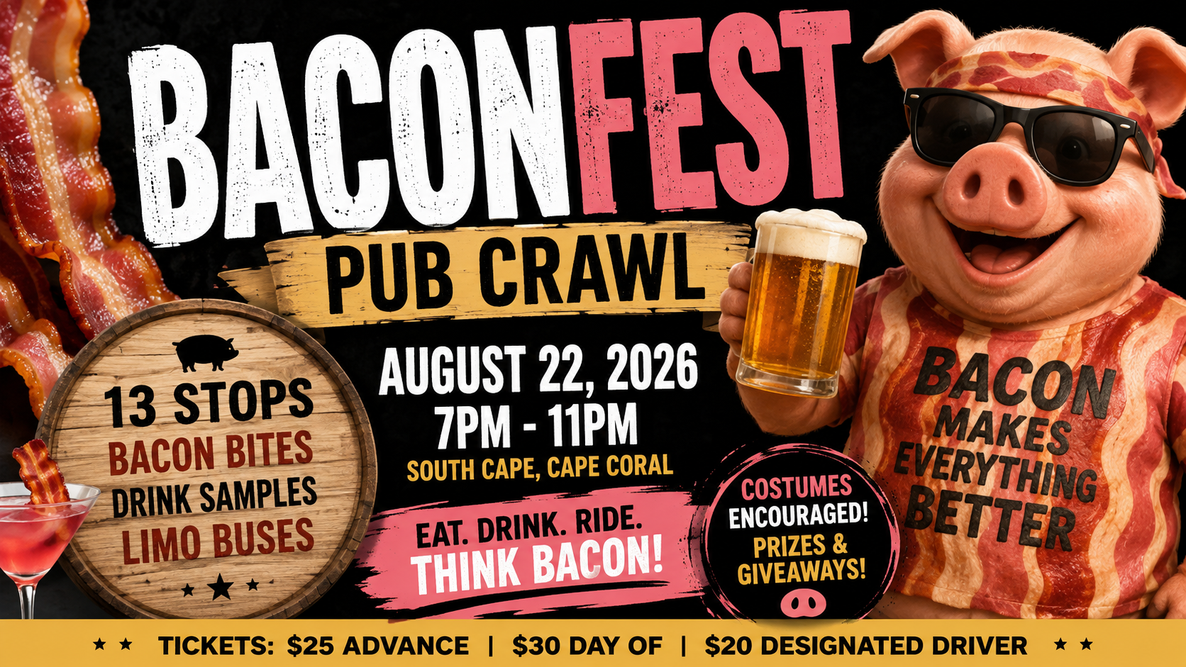 BaconFest Returns to South Cape — Because Apparently Bacon Needed a Pub Crawl
