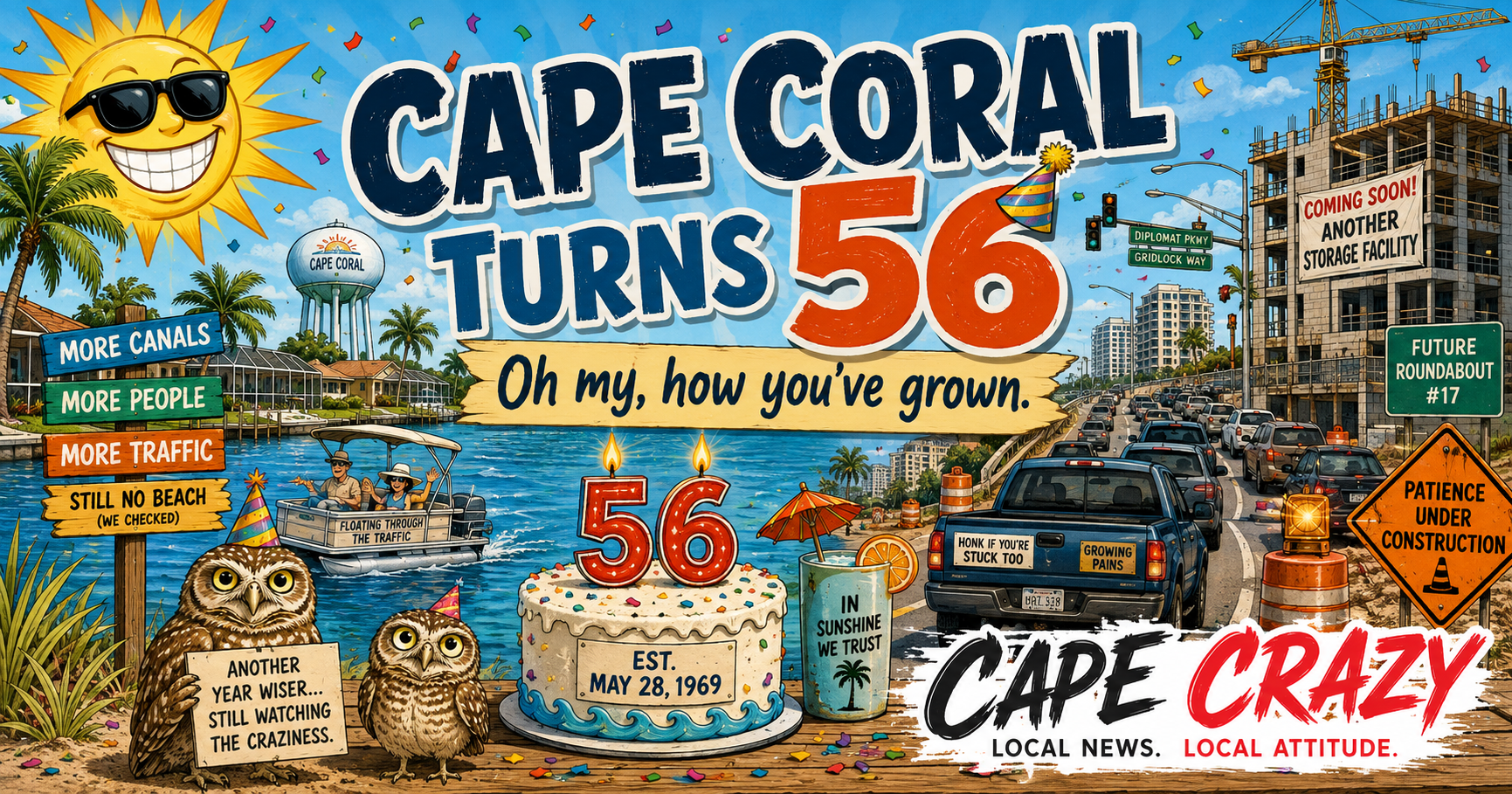 Cape Coral Turns 56 — And Apparently Nobody Told It to Stop Growing