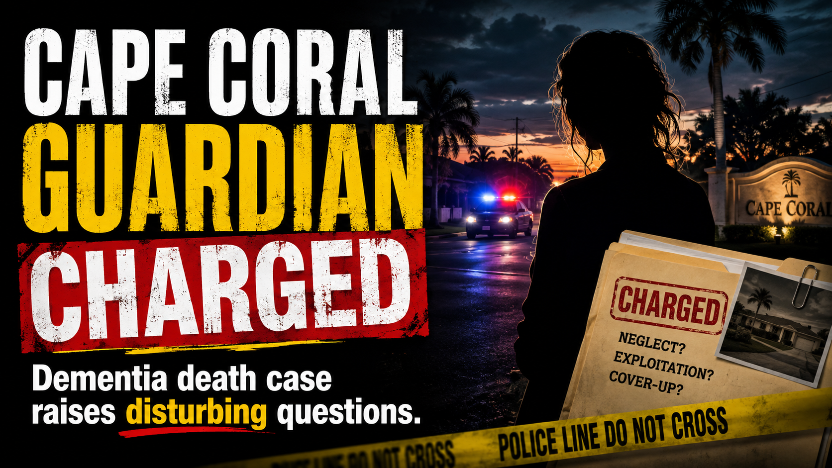 Cape Coral Guardian Charged After Dementia Patient Found Dead Near Road
