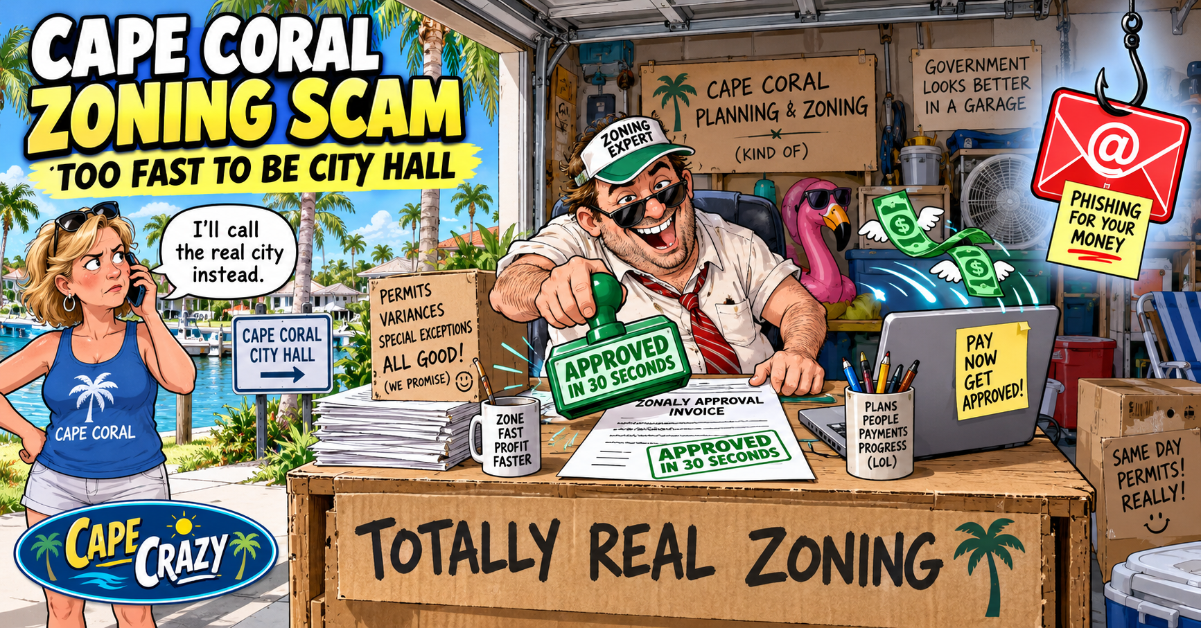 Scammers Impersonate Cape Coral Planning and Zoning, Apparently Approve Themselves Without a Public Hearing