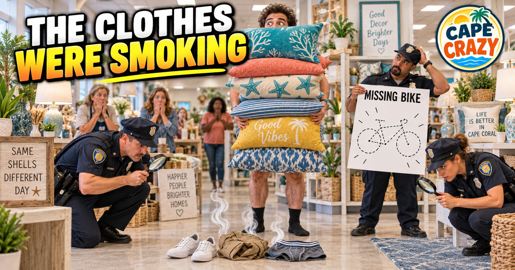 Cape Coral Man Says Clothes Were Smoking, Removes Them in HomeGoods